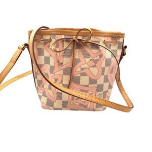 Louis Vuitton Nano Noe Damier Azur Canvas Shoulder Bag